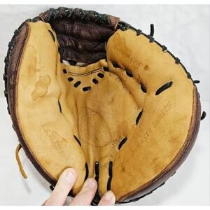 Vtg Louisville Slugger Dynasty Series DYCM Catcher's Mitt Genuine Leather RHT